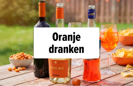 Oranje dranken: doorklik visual naar landing met oranje dranken